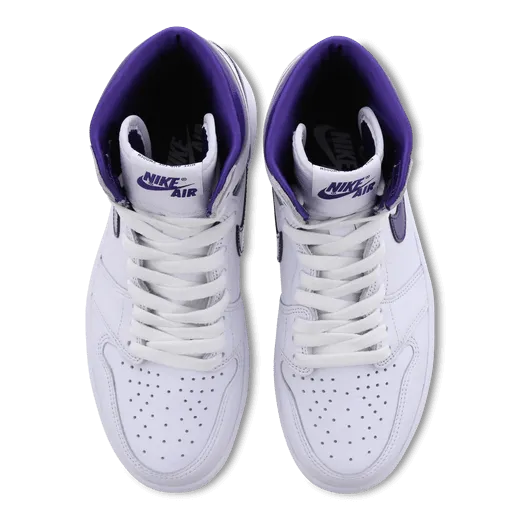Air Jordan 1 Retro High OG White & Court Purple