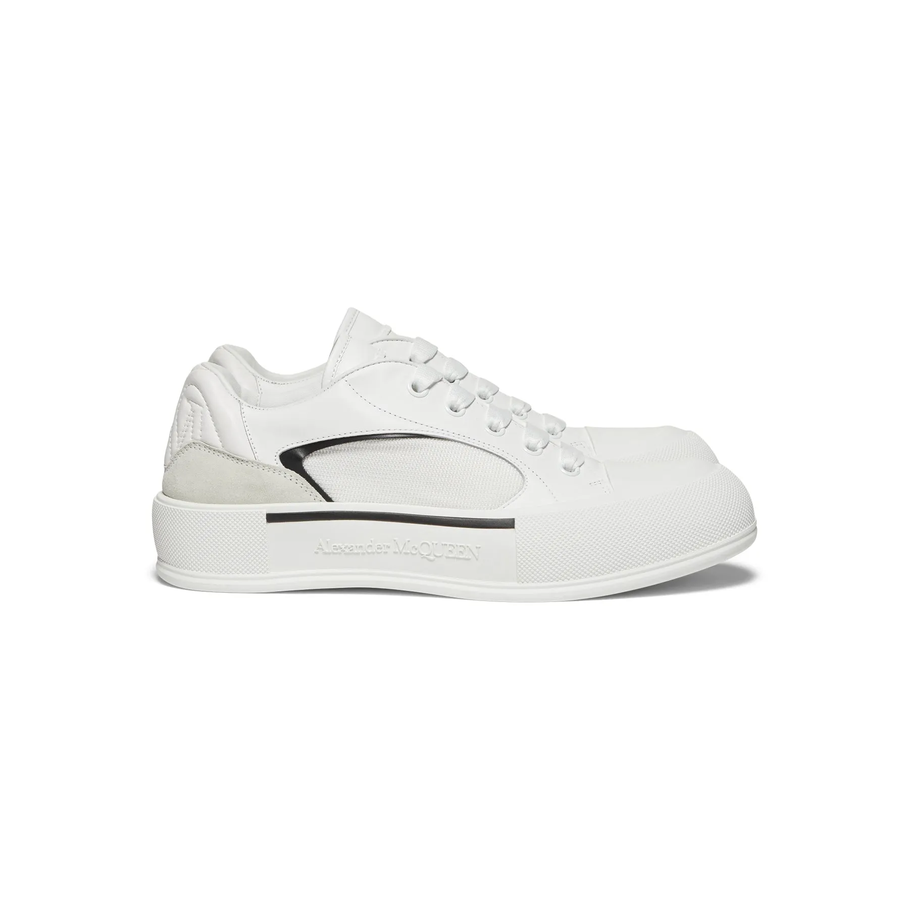 Alexander McQueen Skate Deck Plimsoll (White/Black)