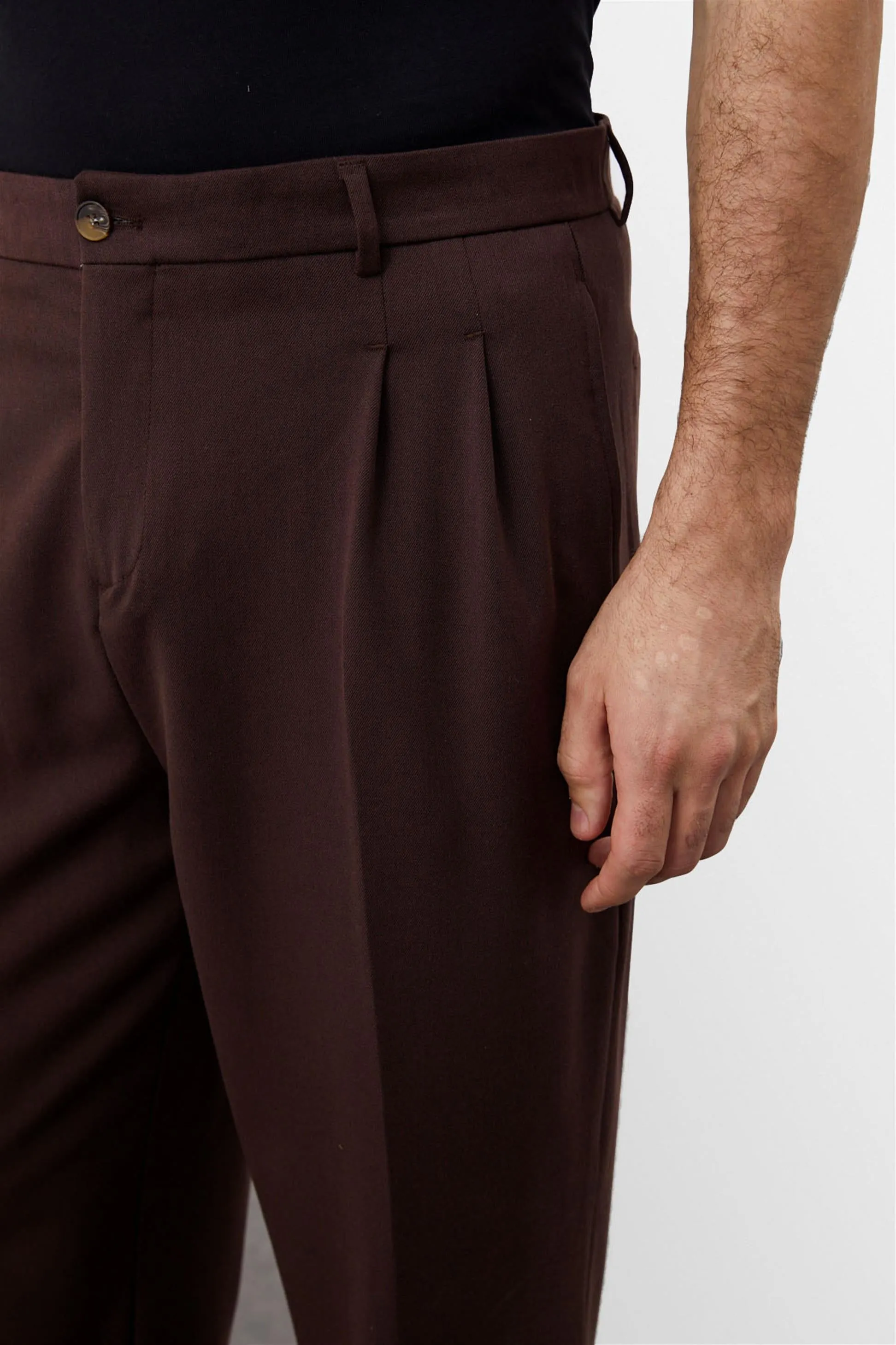 ANT High Waist Pleated Comfortable Fit Men's Trousers - Greenville