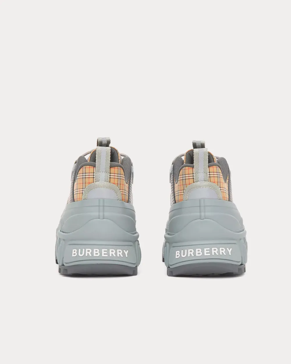 Arthur Check & Suede Grey Low Top Sneakers