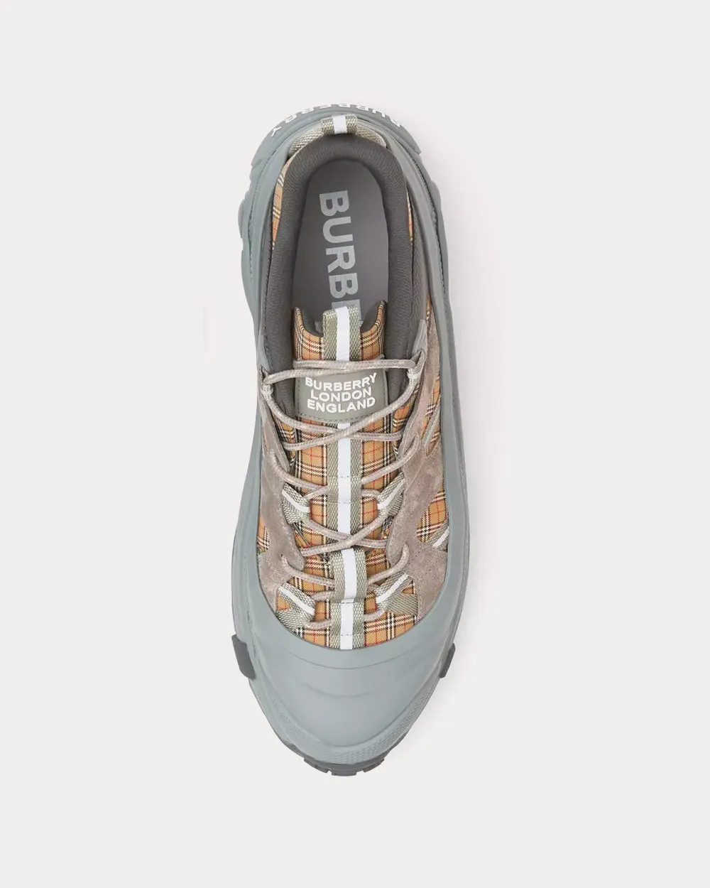 Arthur Check & Suede Grey Low Top Sneakers