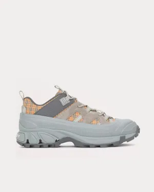 Arthur Check & Suede Grey Low Top Sneakers