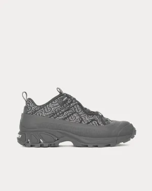 Arthur Monogram Print Nylon Black Low Top Sneakers