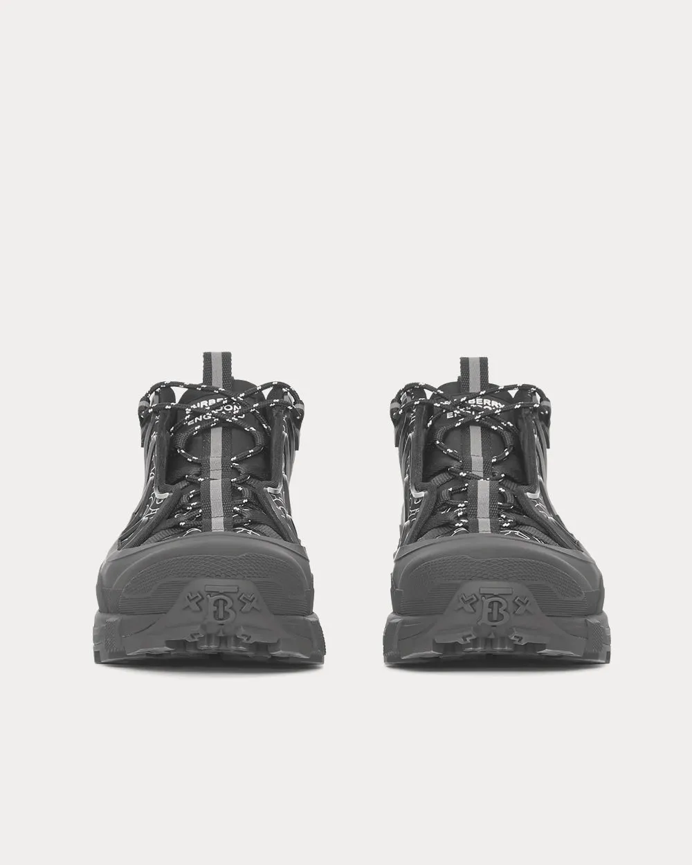 Arthur Monogram Print Nylon Black Low Top Sneakers