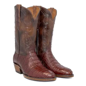 Black Jack Men's 12" Cowboy Boots Caiman Tail