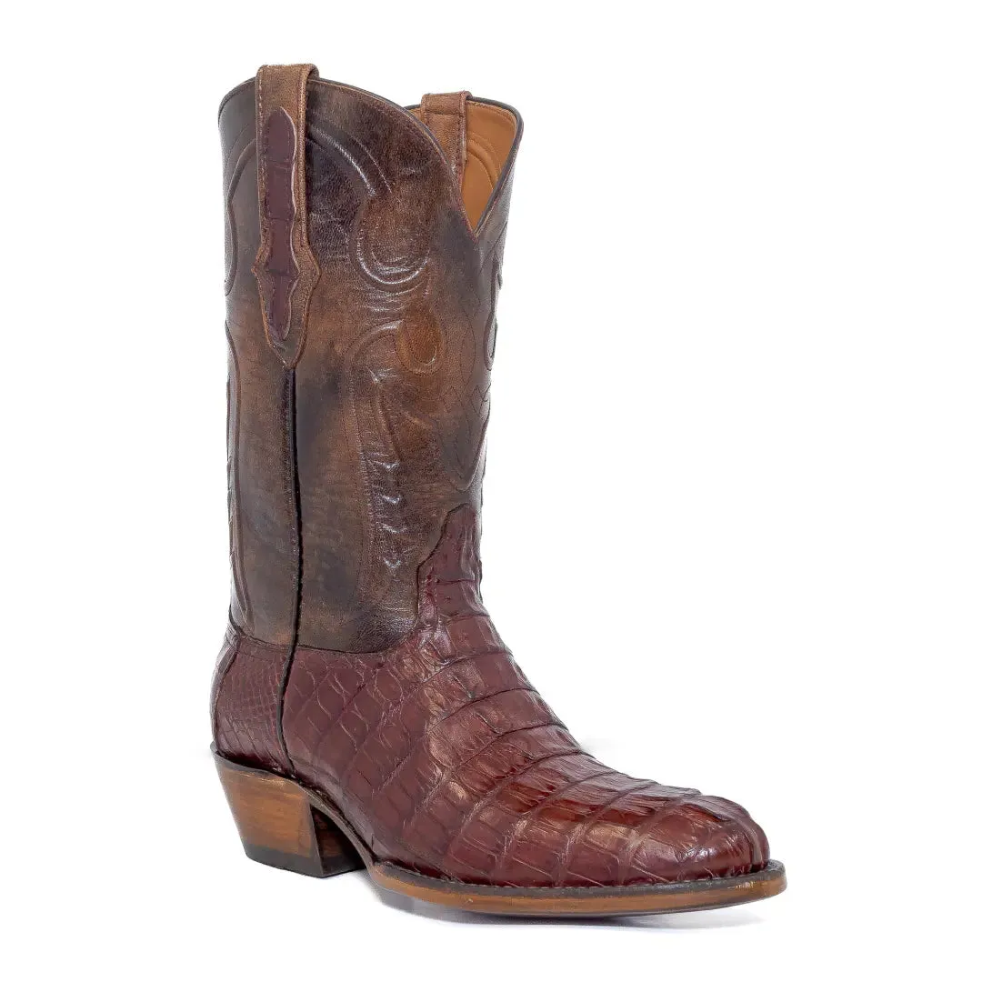Black Jack Men's 12" Cowboy Boots Caiman Tail