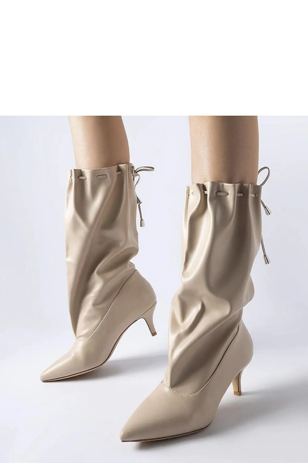 Black stiletto heeled boots
