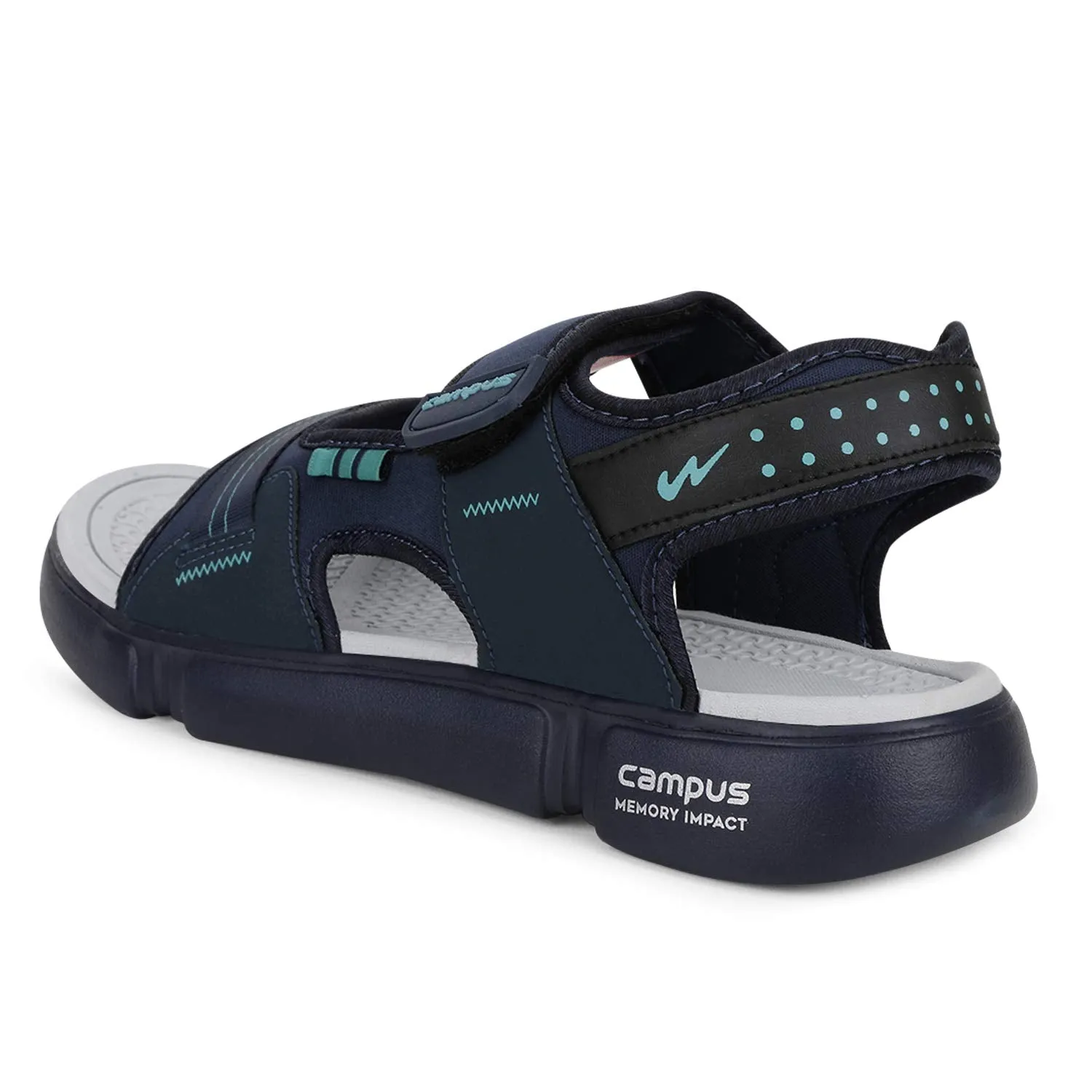 Campus Men's SD-057 Navy/BLK/T.BLU Sports Sandals - 8UK 3K-SD-057A