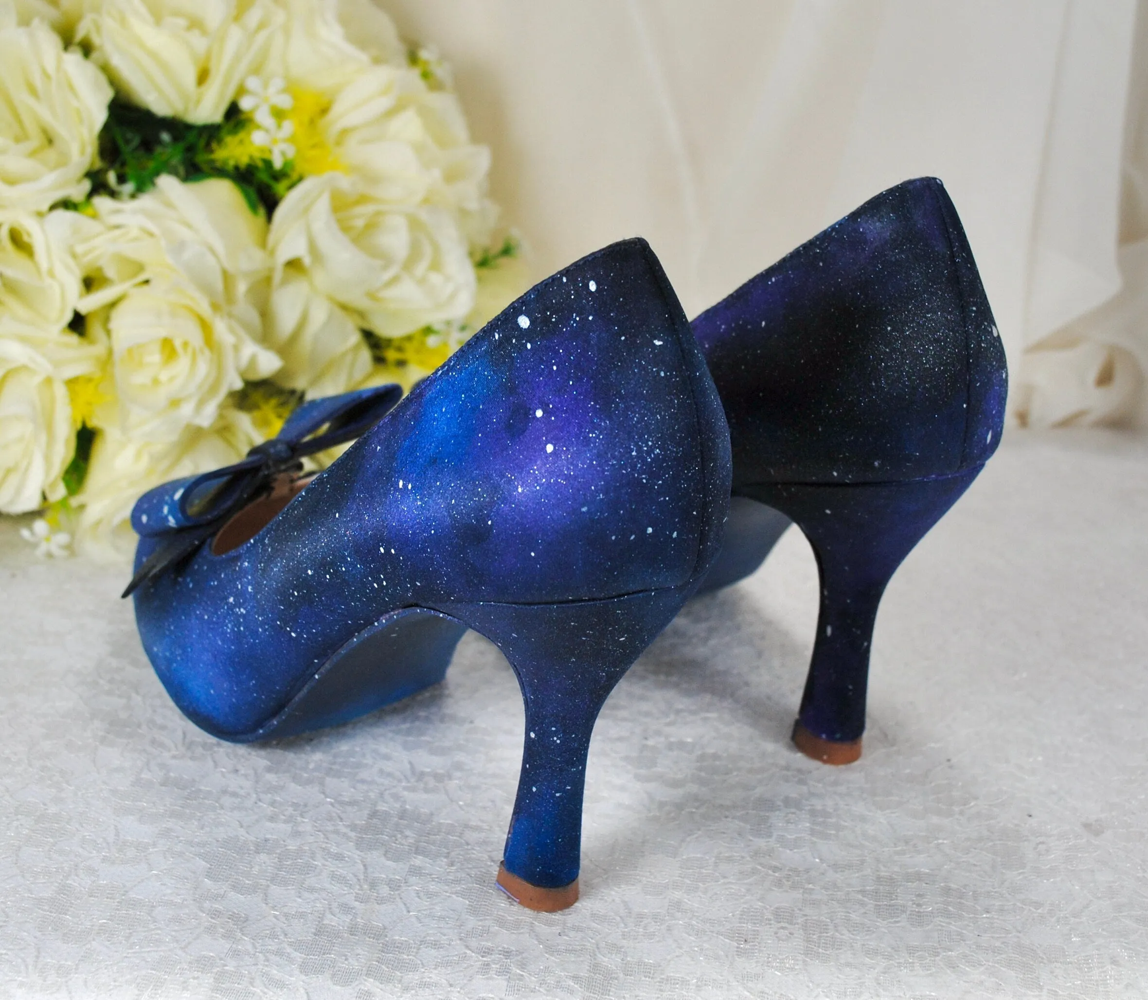 Celestial Bridal Shoes, Hand Painted