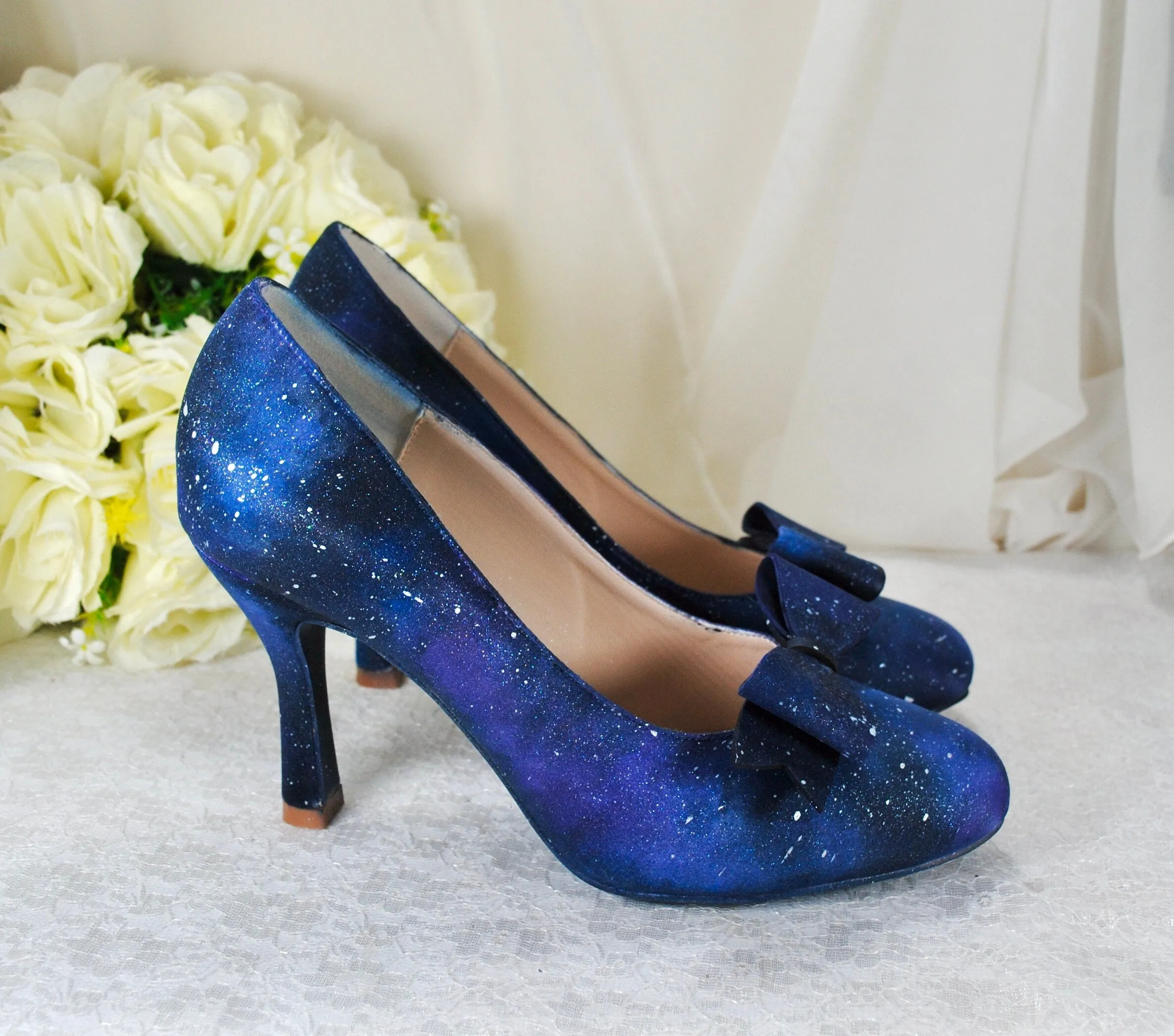 Celestial Bridal Shoes, Hand Painted