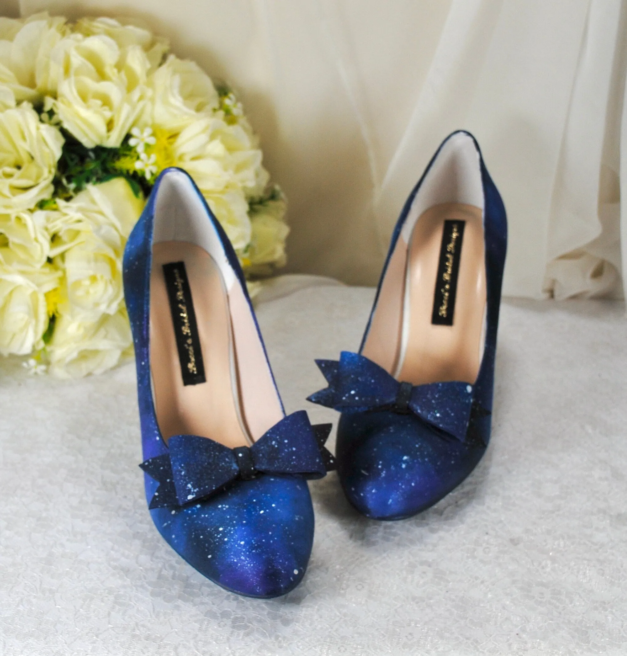 Celestial Bridal Shoes, Hand Painted