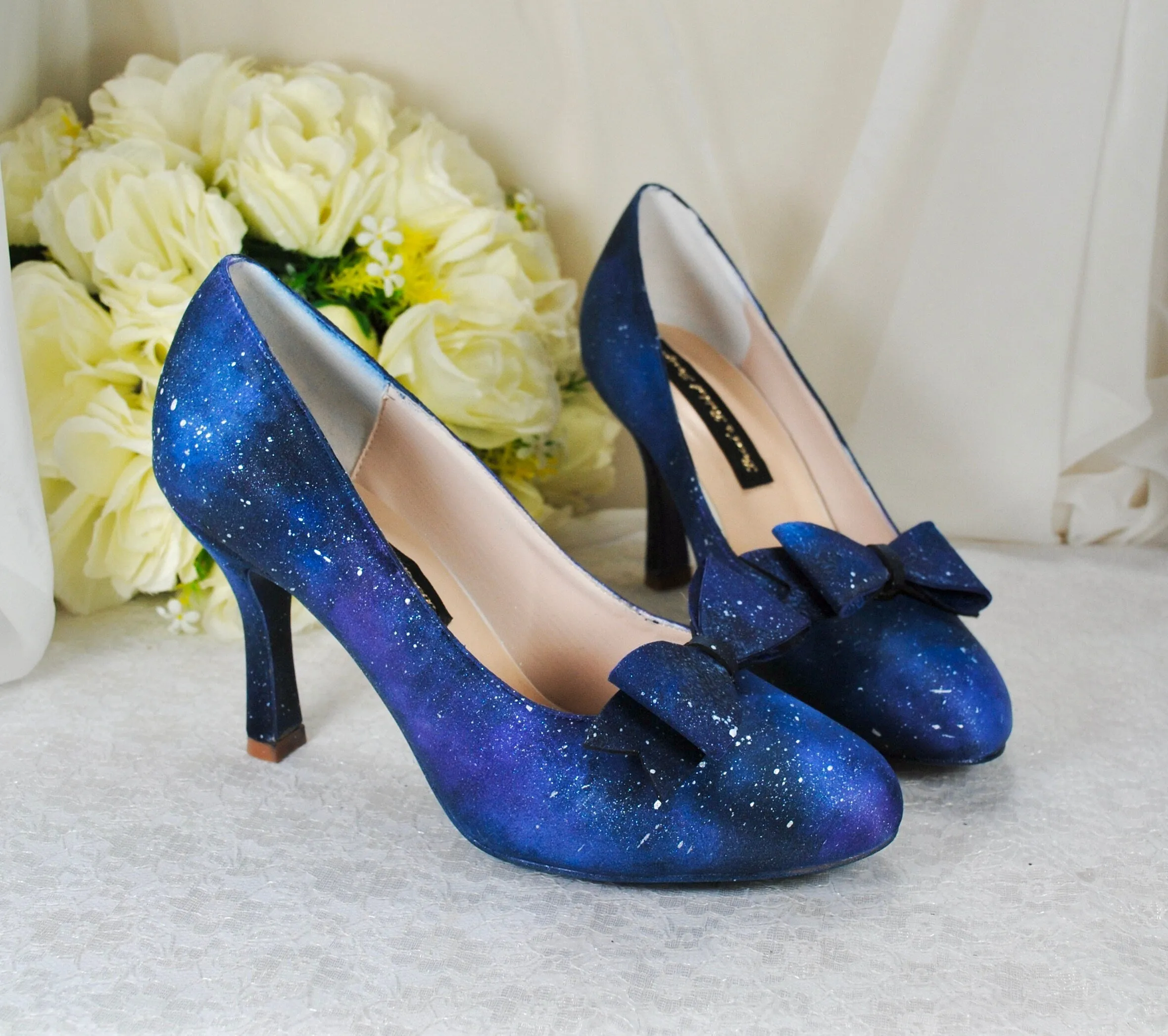 Celestial Bridal Shoes, Hand Painted