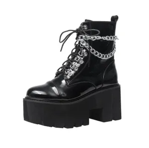 Chunky Boots With Chain