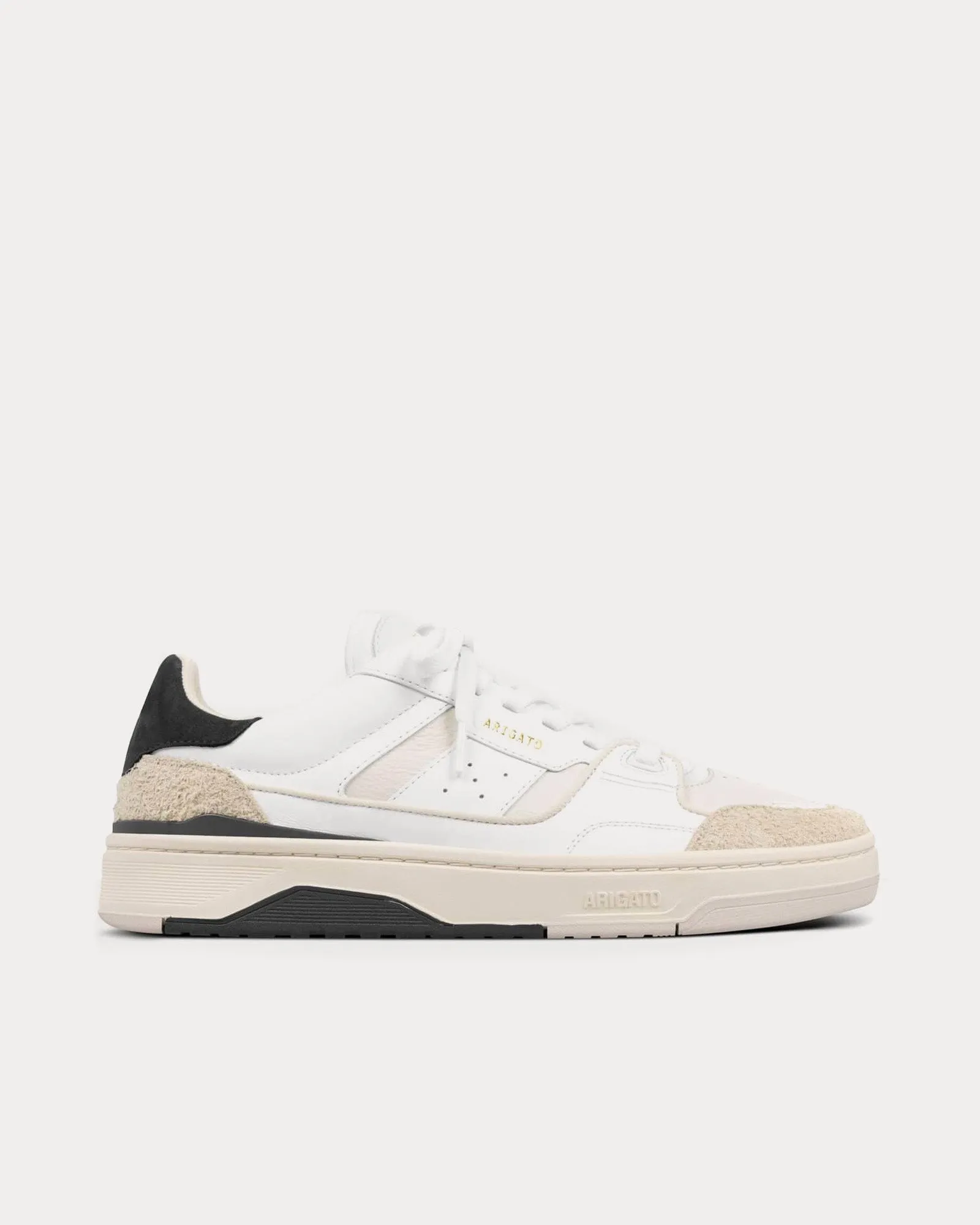 Clay Leather Off White / Dark Blue Low Top Sneakers