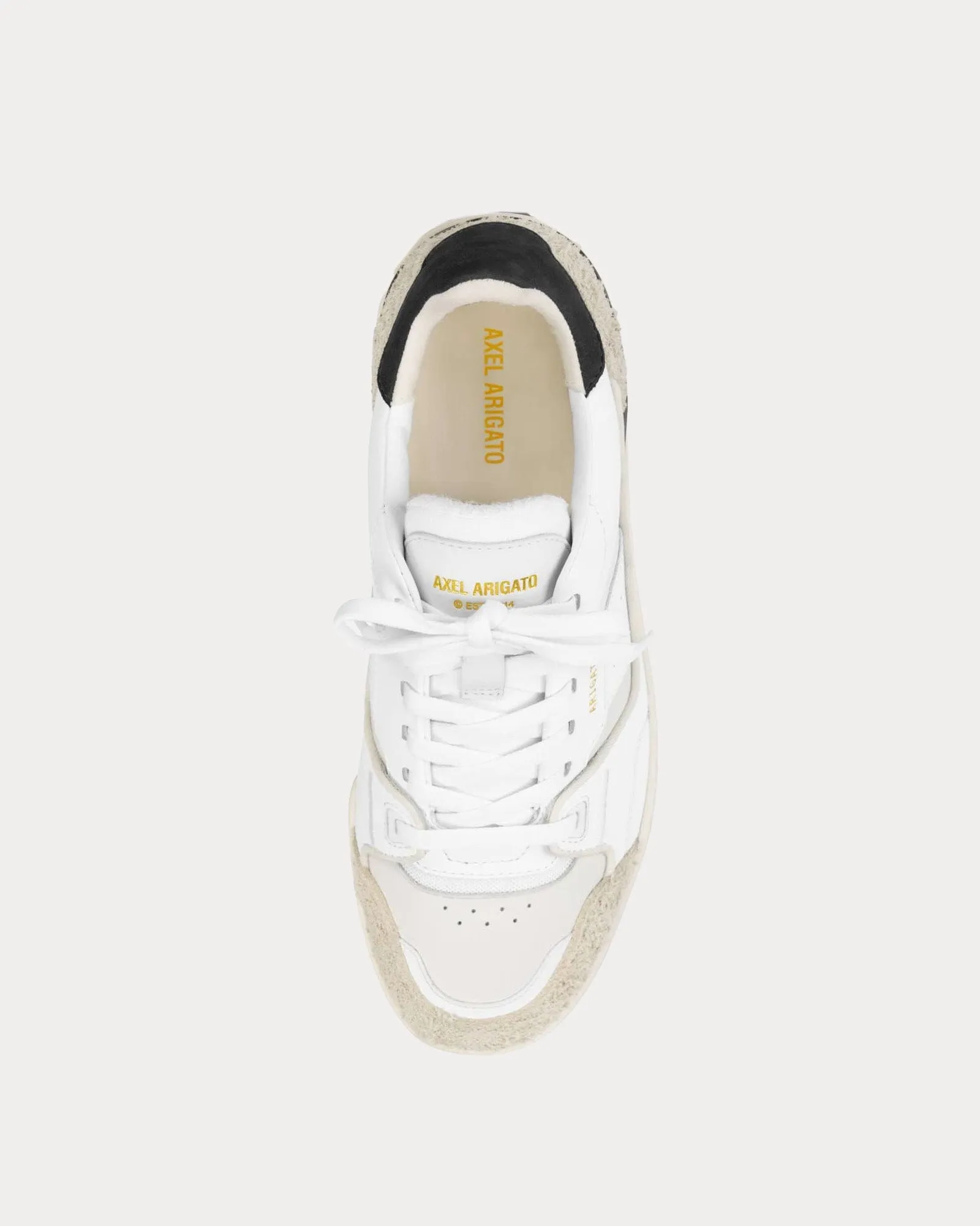 Clay Leather Off White / Dark Blue Low Top Sneakers
