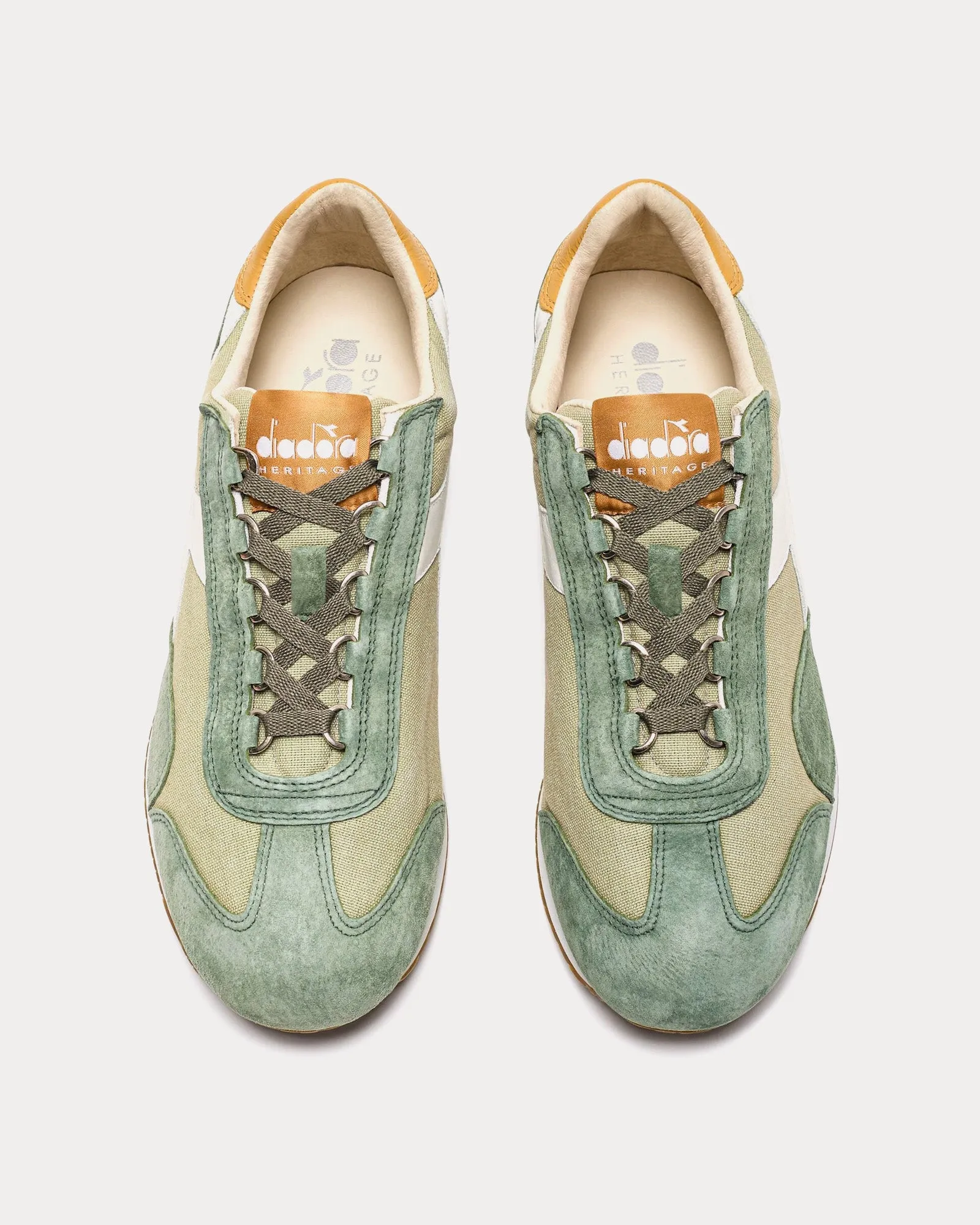 Equipe H Canvas Stone Wash Green Tea Low Top Sneakers