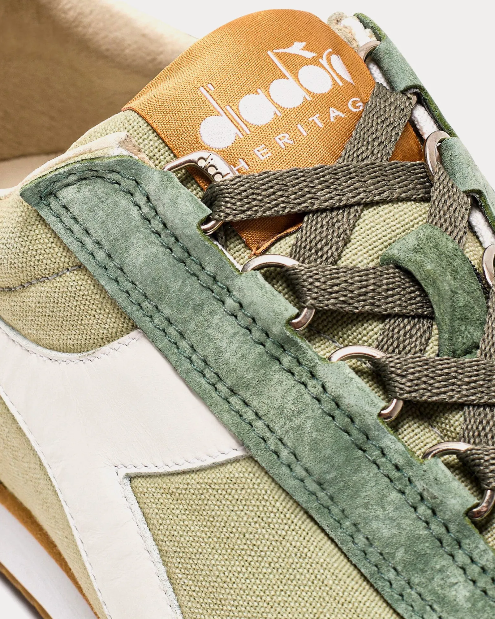 Equipe H Canvas Stone Wash Green Tea Low Top Sneakers
