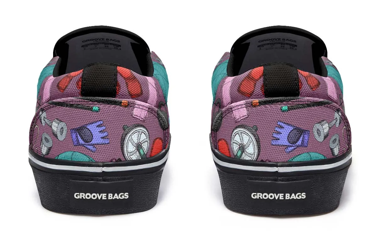 Exercise Quote Slip-On Shoes