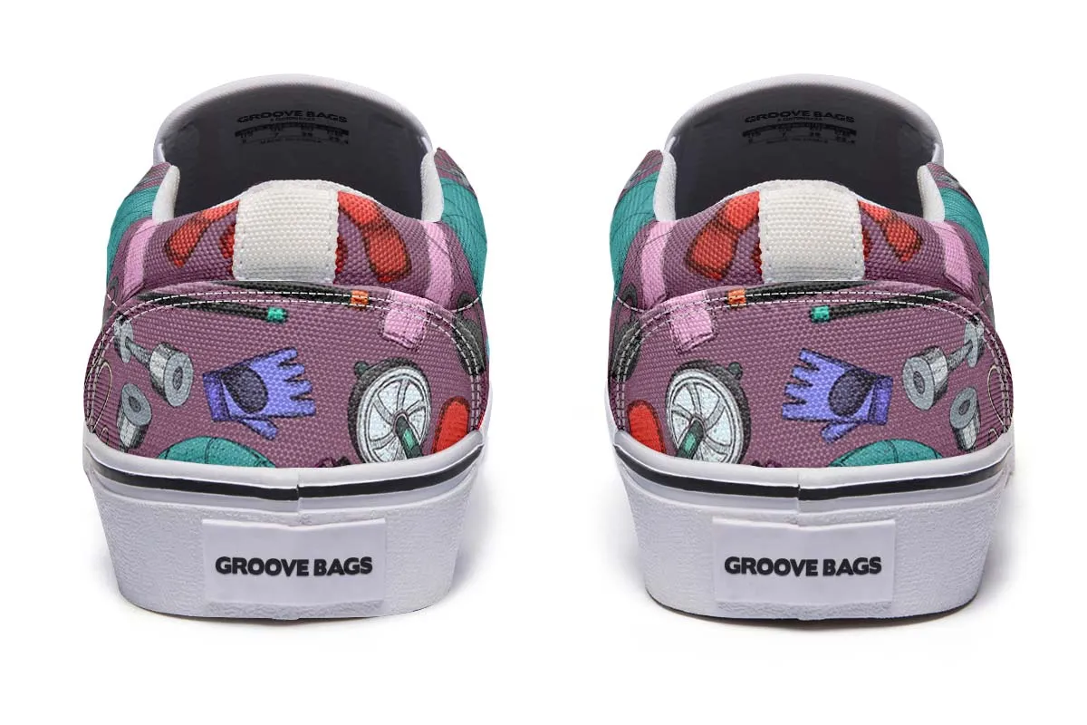Exercise Quote Slip-On Shoes