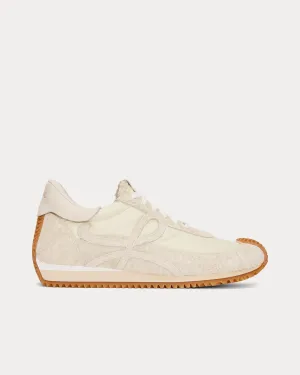 Flow Runner Nylon & Suede Canvas / Soft White Low Top Sneakers