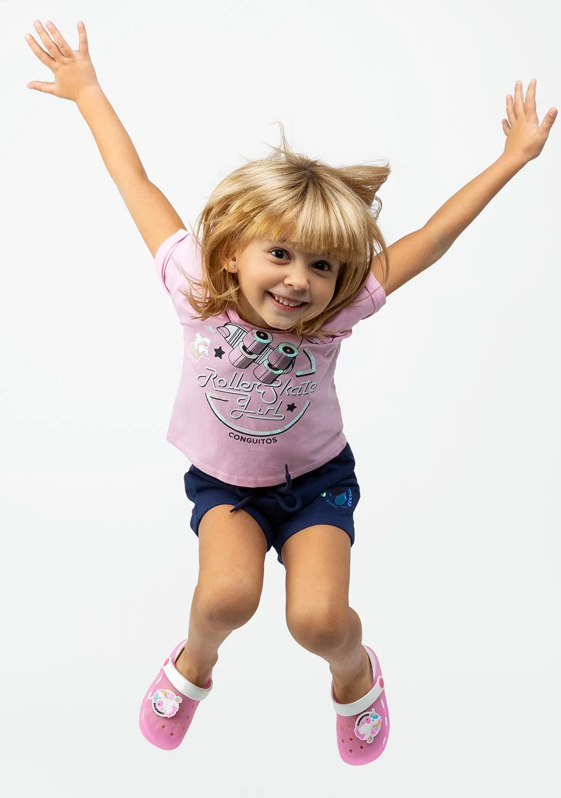 Girl's Pink Roller Sequins T-shirt