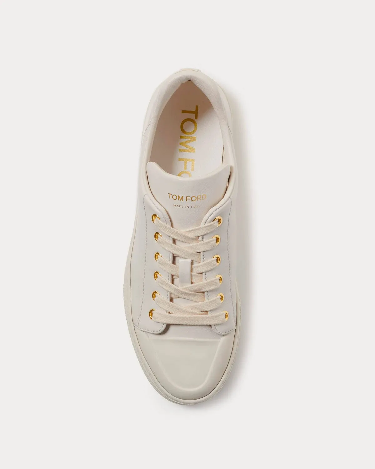 Grace Smooth Leather Chalk Low Top Sneakers