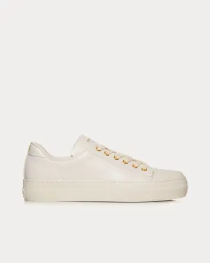 Grace Smooth Leather Chalk Low Top Sneakers