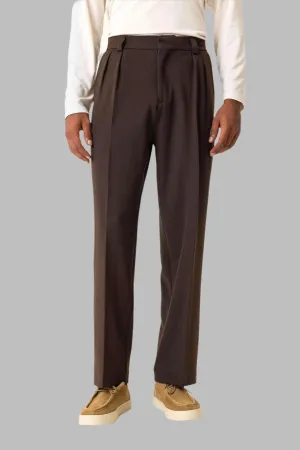 High Waist Pleated Relaxed Fit Baggy Men's Pants - Wessi