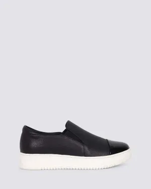 ICEPOPPY SNEAKERS BLACK LEATHER