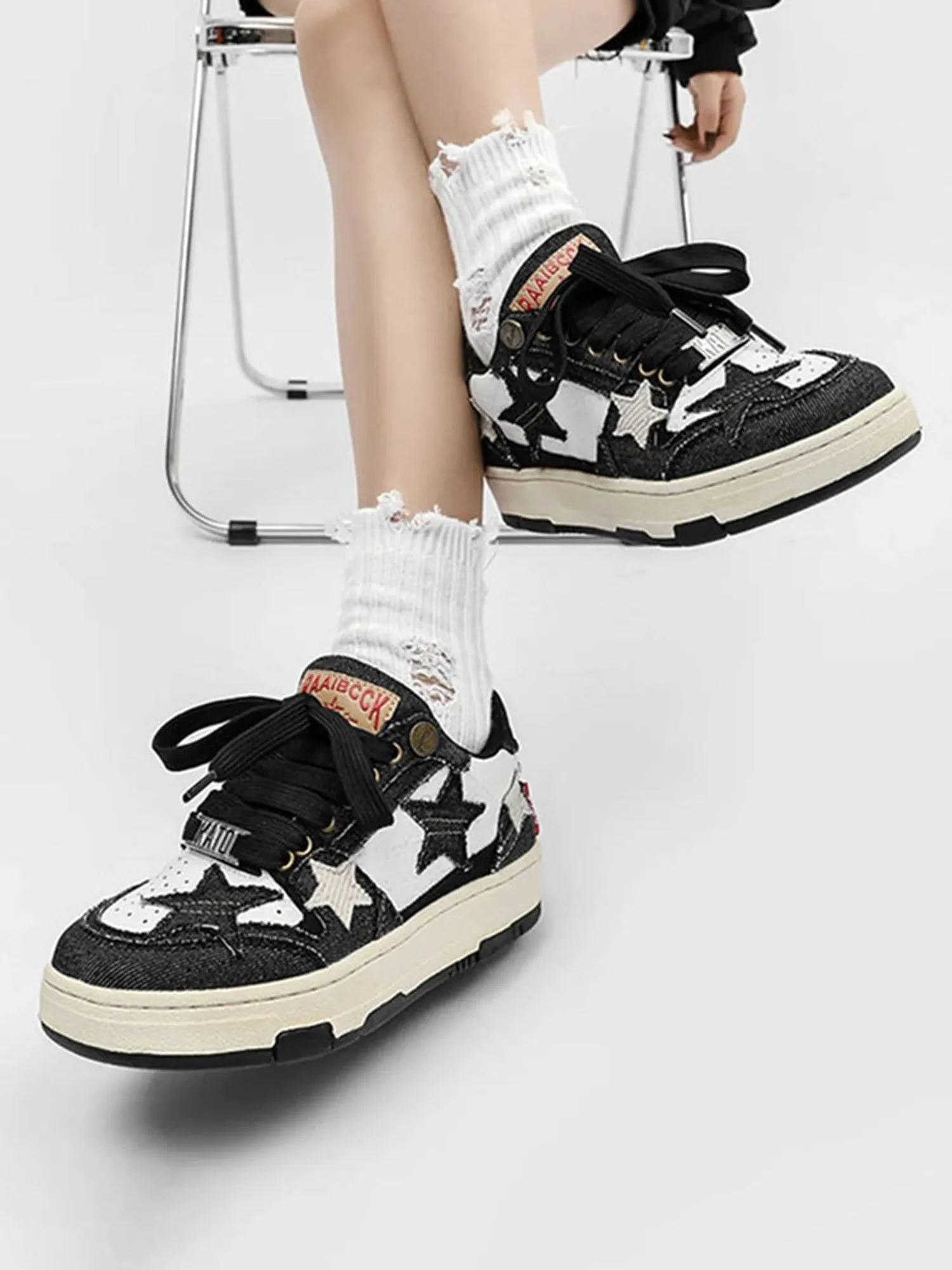 Kicksteria - Retro Star Elements Casual Board Shoes
