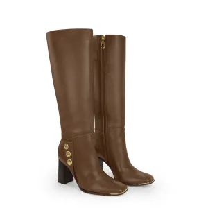 Lilibelle Heeled Knee High Boots Tan