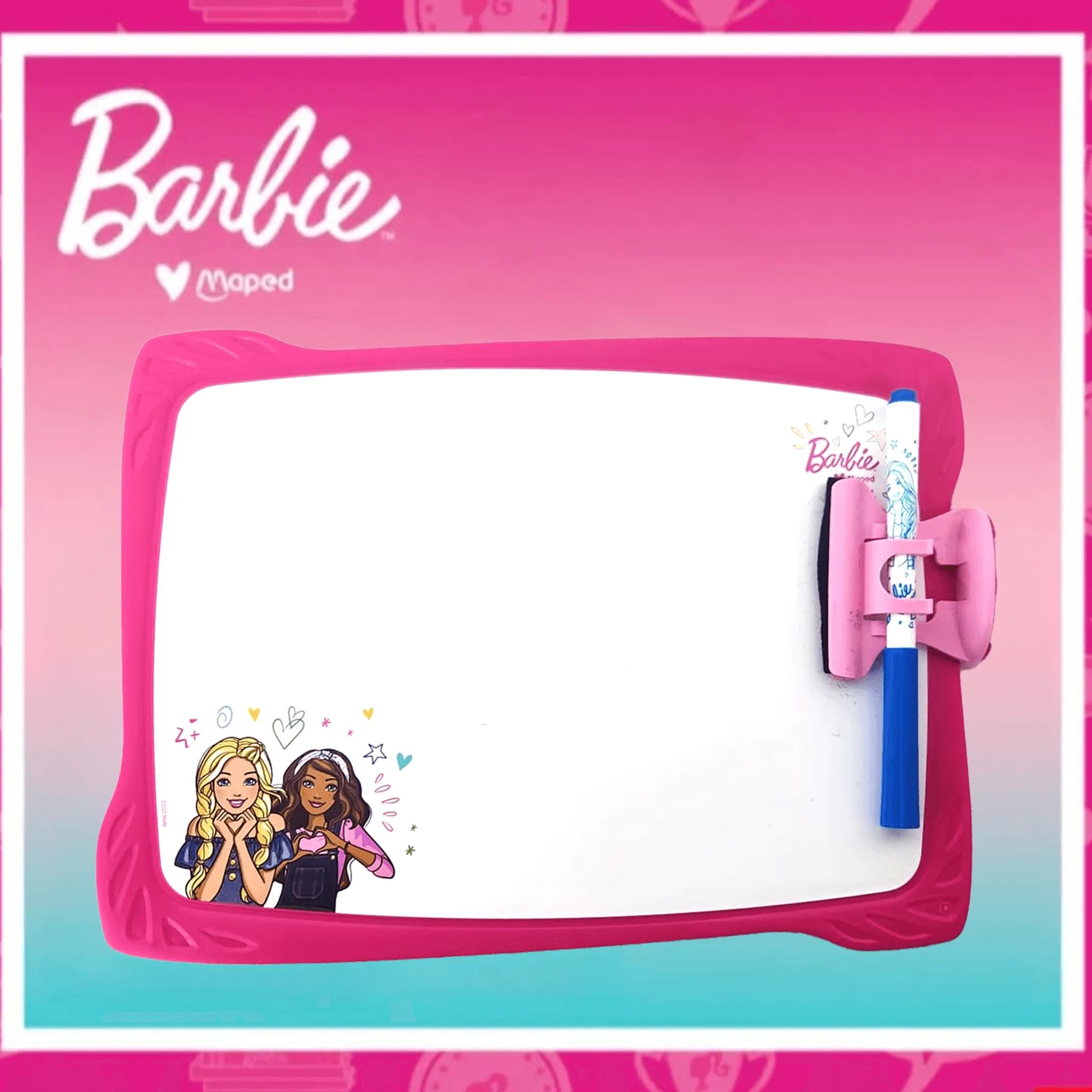 Maped Barbie Whiteboard, Clip and Marker
