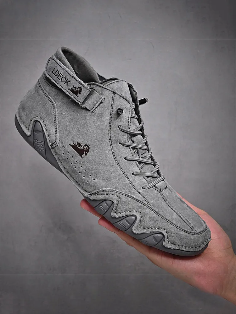 Men's Casual Boots Round Toe High Top Lace Up Shoes Sneaker
