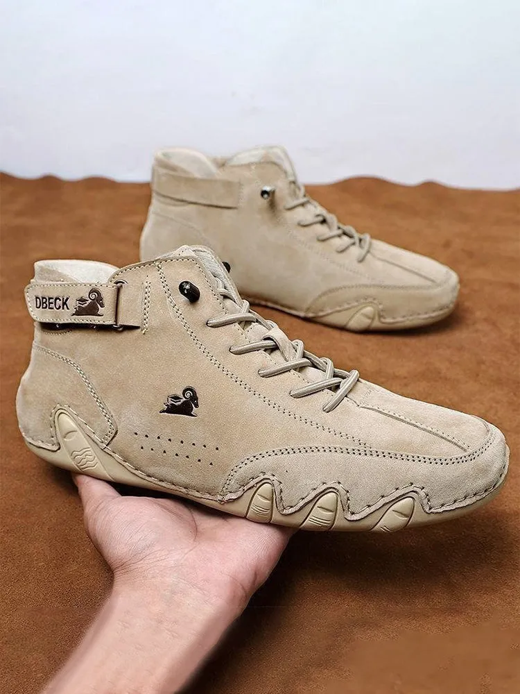 Men's Casual Boots Round Toe High Top Lace Up Shoes Sneaker