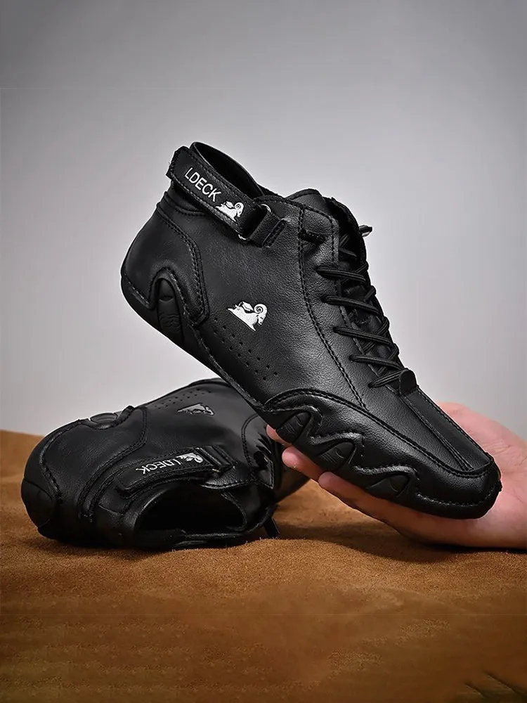 Men's Casual Boots Round Toe High Top Lace Up Shoes Sneaker
