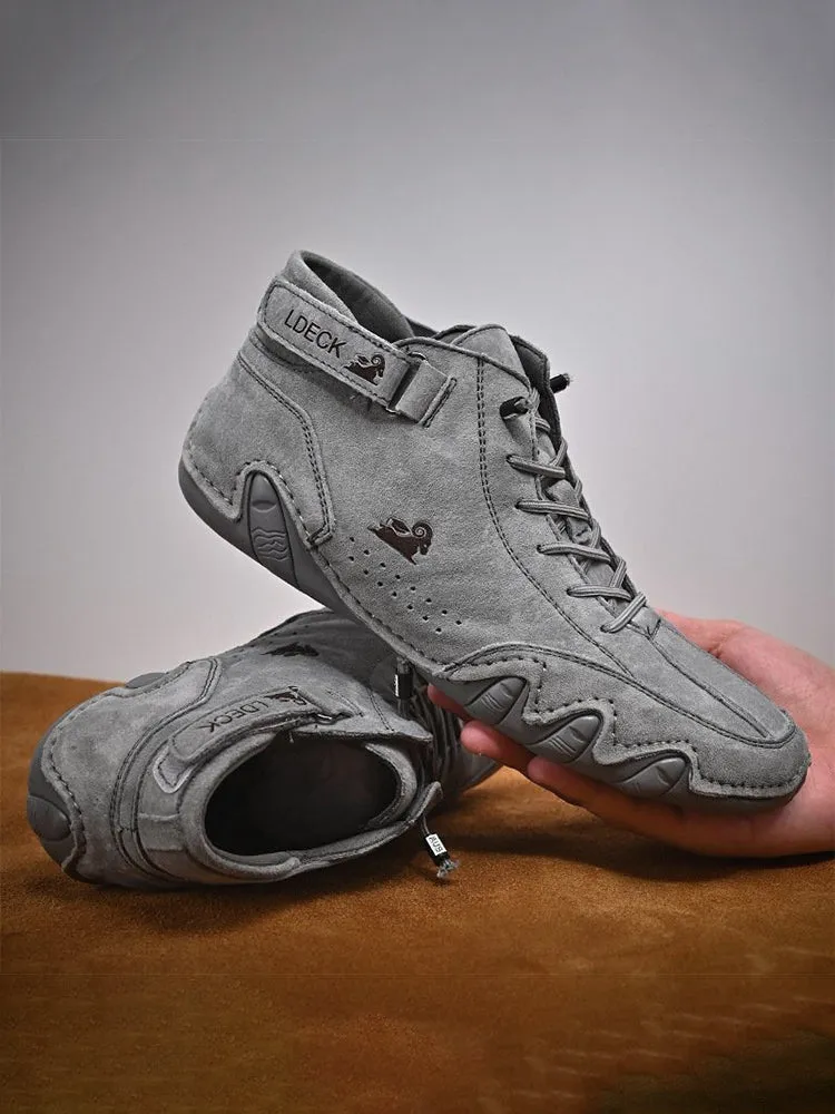 Men's Casual Boots Round Toe High Top Lace Up Shoes Sneaker