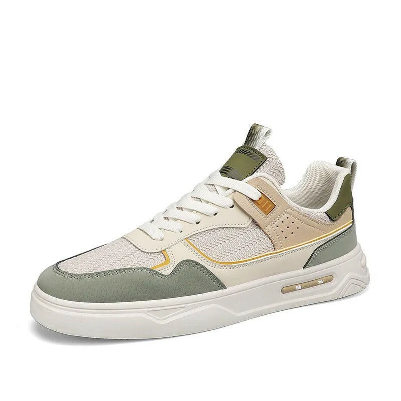 Men's Colored Skateboarding Shoes – Breathable and Trendy Low-Top Sports Shoes