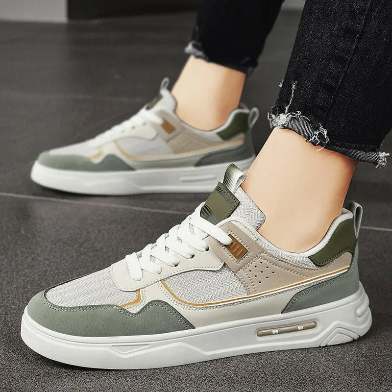 Men's Colored Skateboarding Shoes – Breathable and Trendy Low-Top Sports Shoes