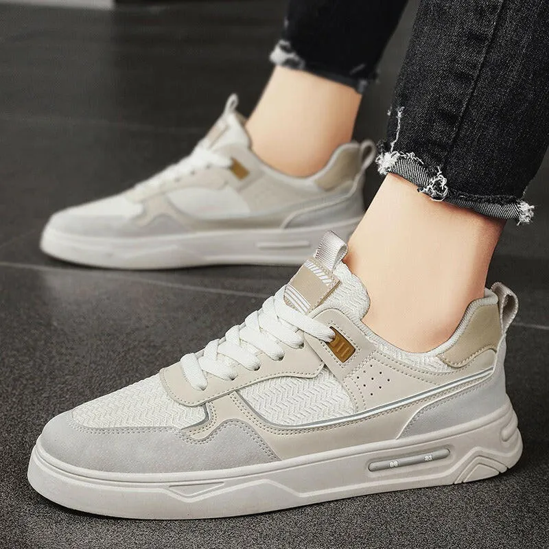 Men's Colored Skateboarding Shoes – Breathable and Trendy Low-Top Sports Shoes