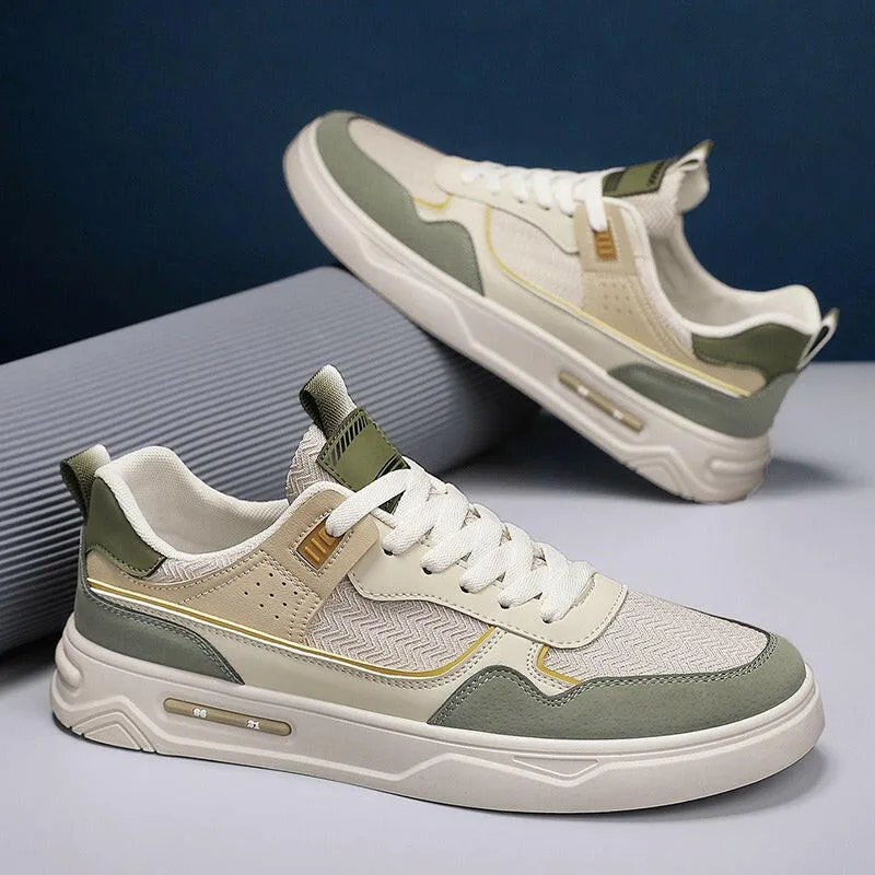 Men's Colored Skateboarding Shoes – Breathable and Trendy Low-Top Sports Shoes