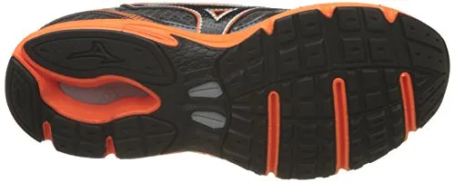 Mizuno Men R673B1 Wave Impetus 4 Black/Orange Running Shoes-6 UK/India (39 EU) (J1GC161309)