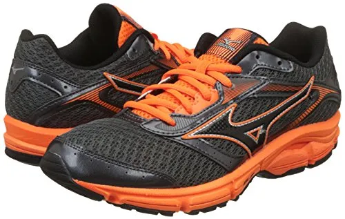 Mizuno Men R673B1 Wave Impetus 4 Black/Orange Running Shoes-6 UK/India (39 EU) (J1GC161309)