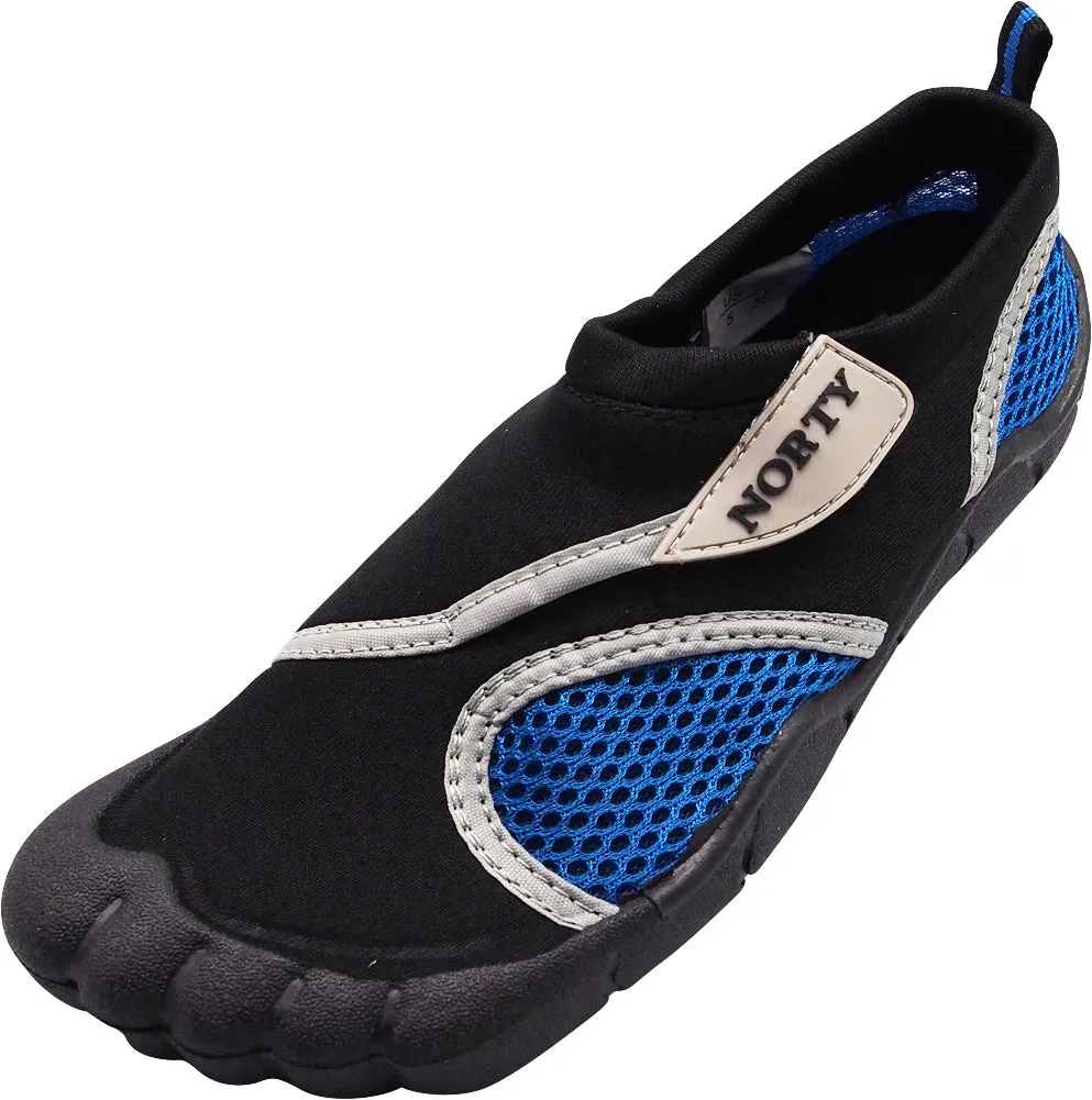 Norty Big Boy's Water Shoes Aqua Socks Surf Yoga Exercise Pool Beach Swim - RUNS 1 SIZE SMALL