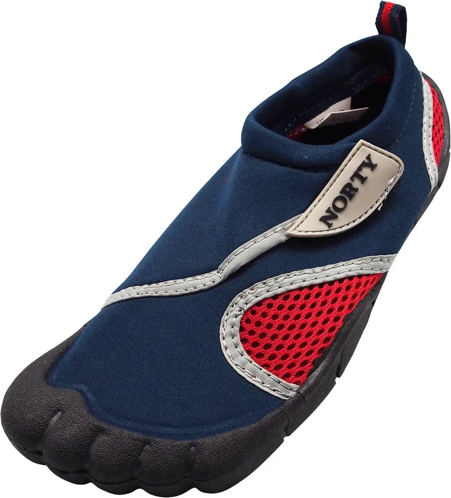 Norty Big Boy's Water Shoes Aqua Socks Surf Yoga Exercise Pool Beach Swim - RUNS 1 SIZE SMALL