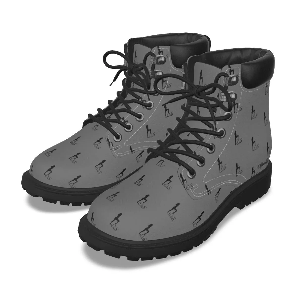 Officially Sexy Dark Grey & Black Skyline Women's Short Boots