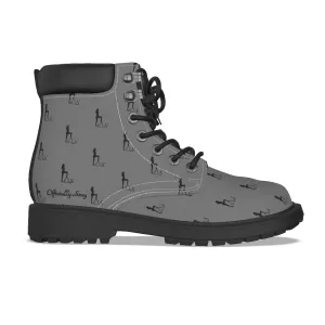 Officially Sexy Dark Grey & Black Skyline Women's Short Boots