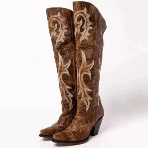 Oversized High-Heeled Thick High-Heeled Knight Boots