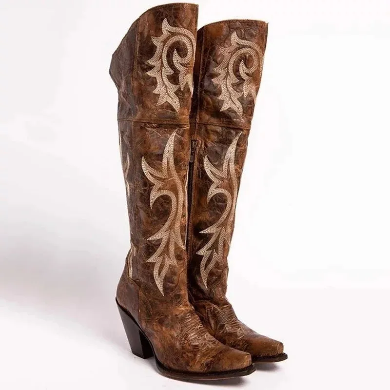 Oversized High-Heeled Thick High-Heeled Knight Boots
