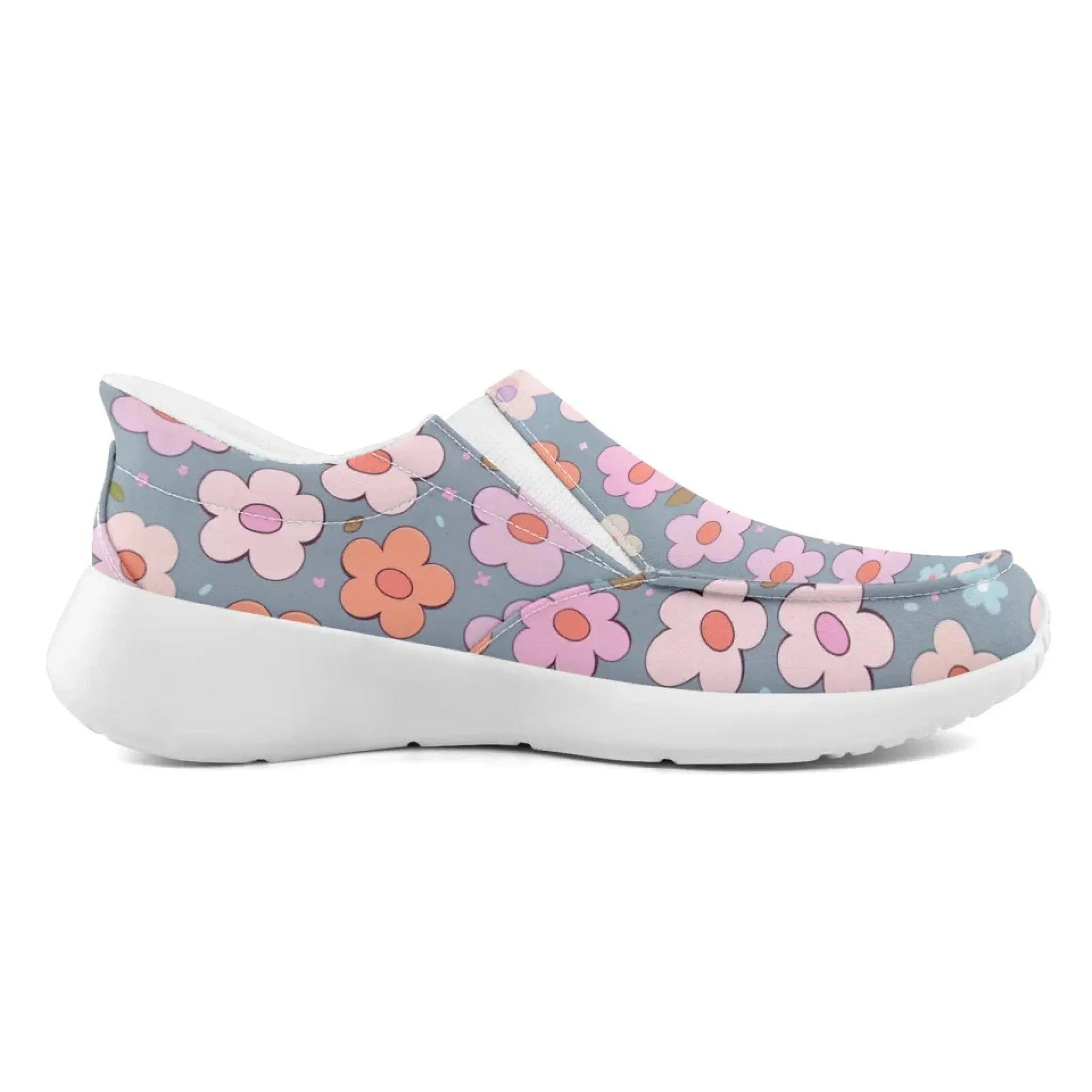 Personalized Mother's Day Sneakers, Custom Floral Design Slip On Shoes, Unique Gift