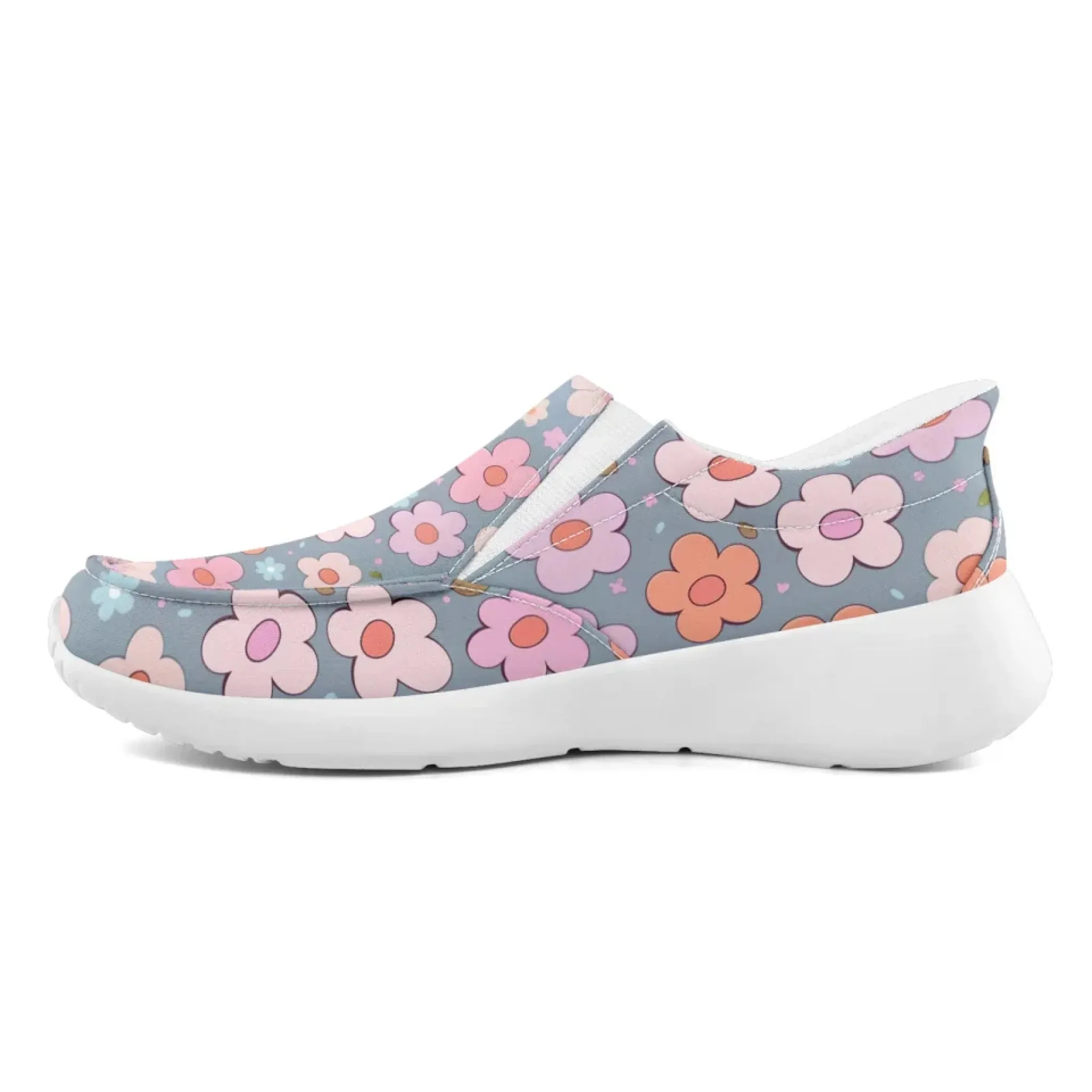 Personalized Mother's Day Sneakers, Custom Floral Design Slip On Shoes, Unique Gift